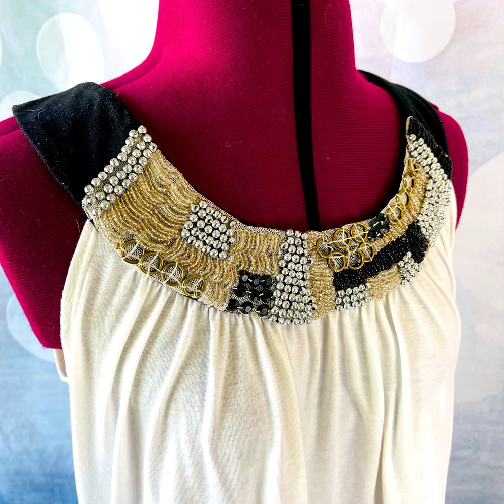 JohnPaulRichard Embellished Tank Top - GORGEOUS!